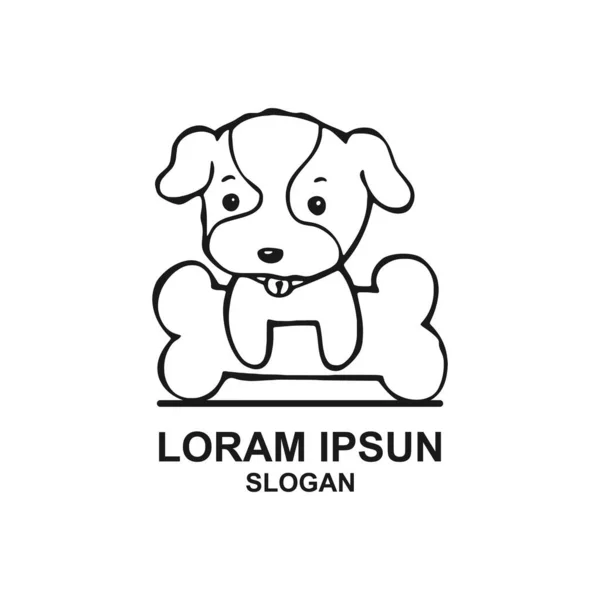 Logo Cute Funny Dog Abstract Vector Logo Design Dog Related — Stockvector