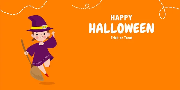 Счастливый Трюк Хэллоуин Угощение Плоским Париком Приглашением Веселую Вечеринку — стоковый вектор