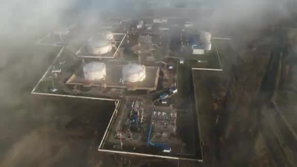 Туманный Рассвет Пределами Города — стоковое видео