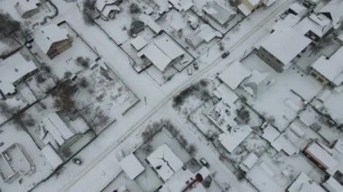 Street view from above day over the city