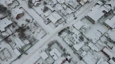 Street view from above day over the city