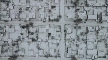 Street view from above day over the city