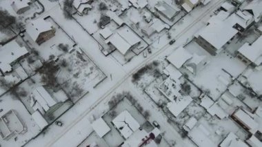 Street view from above day over the city