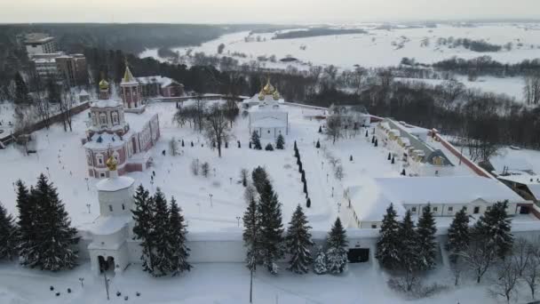 Solotchinskya Natividade Mosteiro Virgem Maria Diocese Ryazan Igreja Ortodoxa Russa — Vídeo de Stock