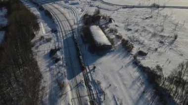 Tren hareketi hava görüntüsü