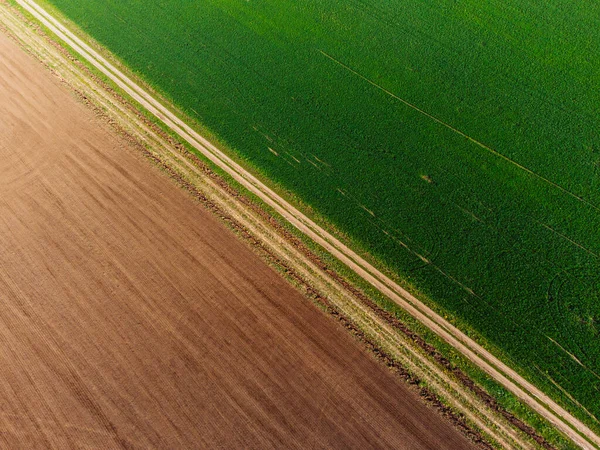Tarım alanının havadan görünüşü