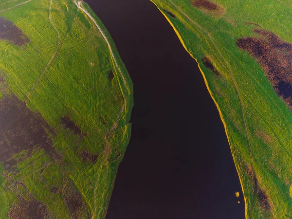 Vue Sur Rivière Air Une Belle Matinée Été Dans Ville — Photo