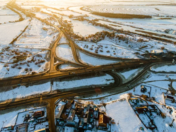 Aerial View Urban Landscape Road — Stock Photo, Image