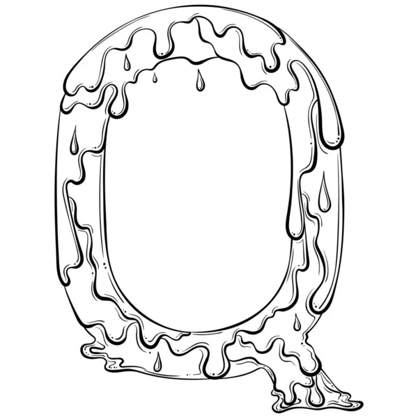 Літера Q з краплями потоку — стоковий вектор