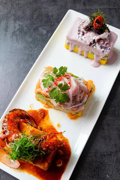 Limeas Nedenler Üçlüsü, Zeytin Ahtapotunun Sebebi, Ahtapotla Tatlı Patates Sebebi Ceviche ile Baharatlı Patates Sebebi