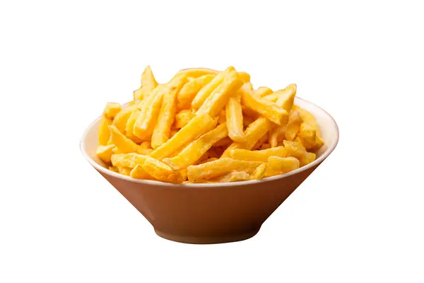 Patates kızartması, çıtır çıtır. Yemek için hazır.