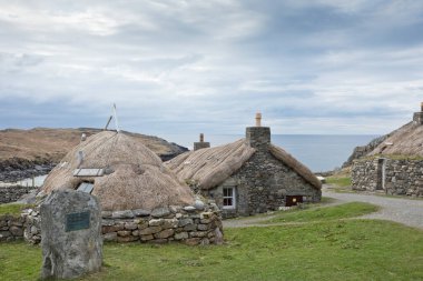 Blackouses at Gearrannan near Carloway, Isle of Lewis, Outer Hebrides, Scotland, United Kingdom clipart