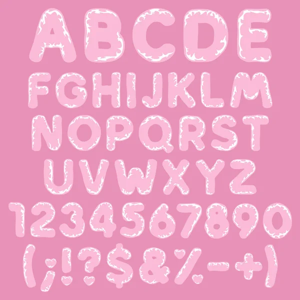 Alfabeto Letras Números Signos Plástico Polietileno Celofán Conjunto Objetos Vectoriales — Archivo Imágenes Vectoriales