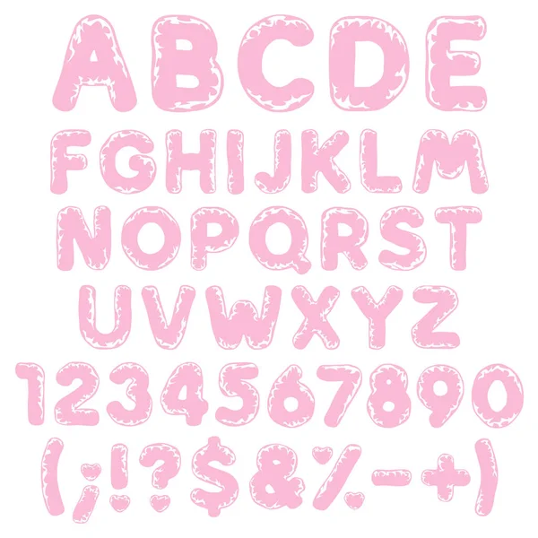 Alfabeto Letras Números Signos Plástico Polietileno Celofán Conjunto Objetos Vectoriales — Vector de stock
