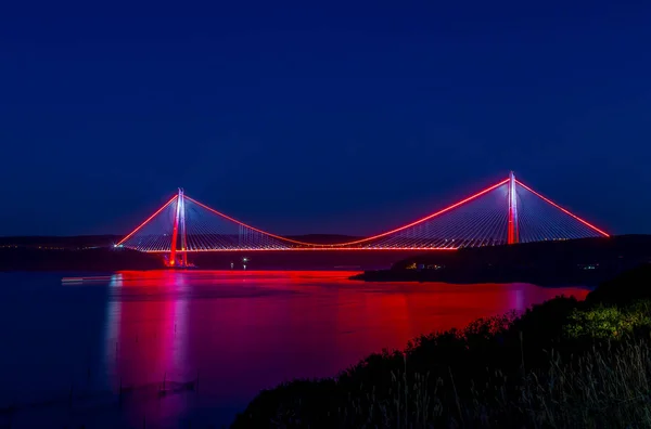 Third Bridge Istanbul Yavuz Sultan Selim Bridge — Stock Photo, Image