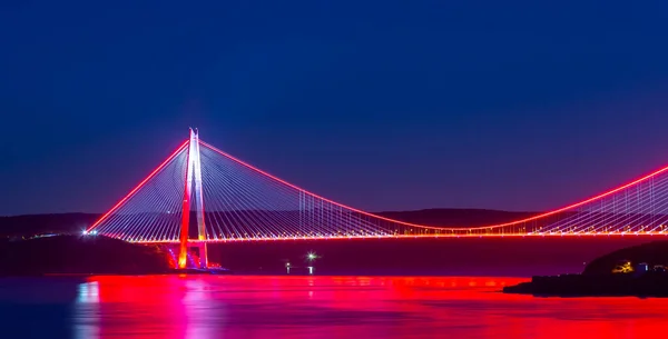 Third Bridge Istanbul Yavuz Sultan Selim Bridge — Stock Photo, Image