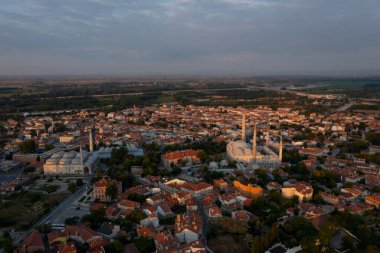 Edirne 'de Selimiye Camii dış görünüşü. Edirne Osmanlı İmparatorluğu 'nun başkentiydi..