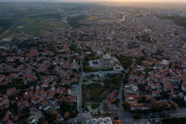 Edirne 'de Selimiye Camii dış görünüşü. Edirne Osmanlı İmparatorluğu 'nun başkentiydi..