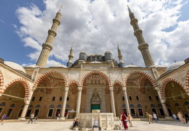 Edirne 'de Selimiye Camii dış görünüşü. Edirne Osmanlı İmparatorluğu 'nun başkentiydi..