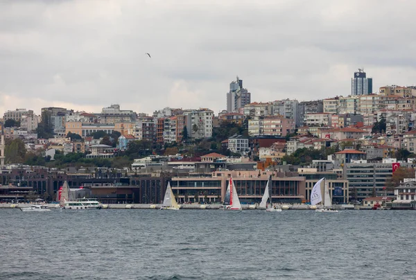 Istanbul Turecko Říjen 2021 Galataport Region Kde Turistické Výletní Lodě — Stock fotografie