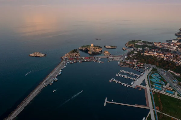 Drone Shooting Sile Castle Sus Alrededores Sile Istanbul Pavo — Foto de Stock