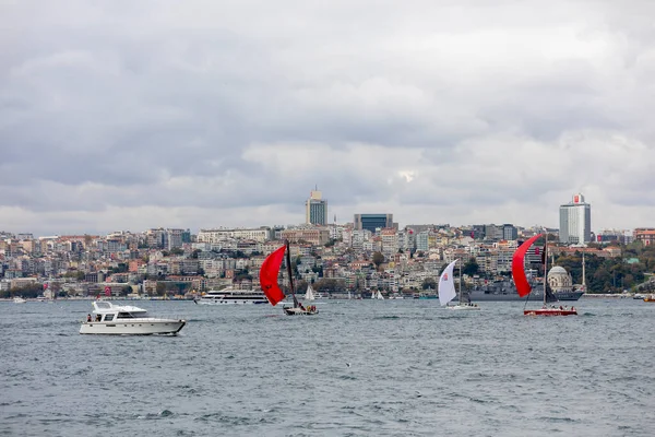 Istanbul Pavo Octubre 2021 Segunda Etapa Carrera Internacional Yates Presidenciales —  Fotos de Stock