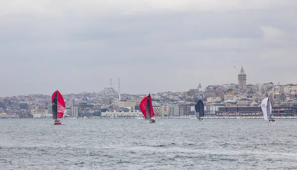 Istanbul Pavo Octubre 2021 Segunda Etapa Carrera Internacional Yates Presidenciales — Foto de Stock