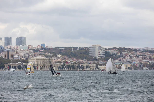 Istanbul Krůty Října 2021 Etapa Prezidentského Mezinárodního Závodu Jachet Byla — Stock fotografie