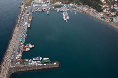 İstanbul 'da Poyrazkoy Köyü Liman Manzarası
