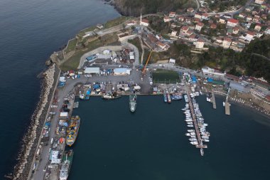 İstanbul 'da Poyrazkoy Köyü Liman Manzarası