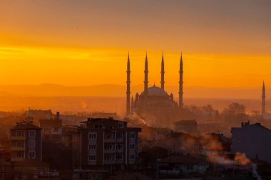 Selimiye Mosque and a unique sunset