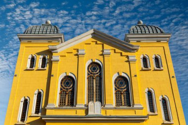 EDIRNE, TURKEY, DECEMBER 23, 2021:Great Synagogue exterior (edirne buyuk sinangog) view in Edirne City of Turkey.