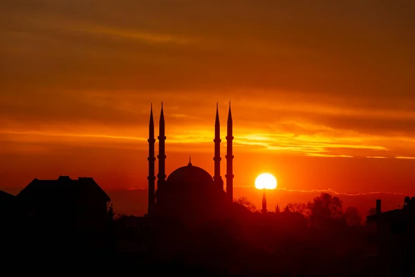 Selimiye Mosque Unique Sunset — Zdjęcie stockowe