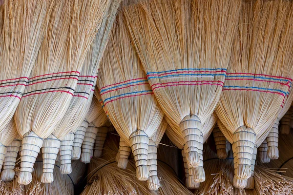 straw broom for vacuuming dirty dusty places