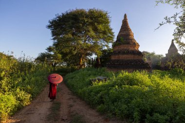 Bagan, Myanmar, November 13, 2016: pagoda places of worship of myanmar people