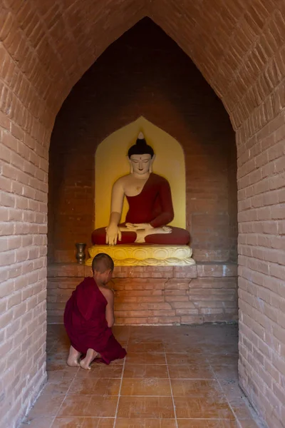 Bagan, Myanmar, November 13, 2016: pagoda places of worship of myanmar people