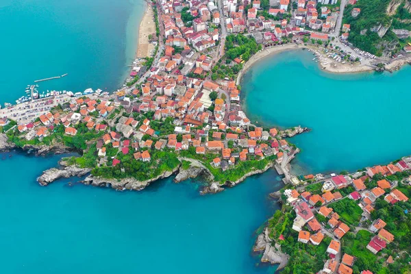 Hermoso Paisaje Urbano Las Montañas Sobre Mar Negro Amasra Amasra —  Fotos de Stock