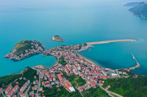 Karadeniz Üzerindeki Dağlardaki Güzel Şehir Manzarası Amasra Amasra Geleneksel Türk — Stok fotoğraf