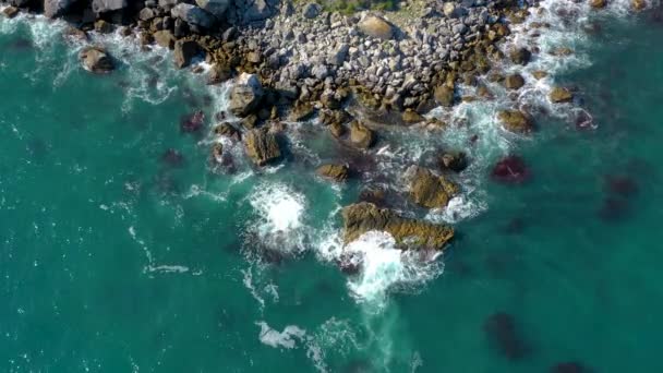 Rough Waves Crashing Rocks Cide Kastamonu — Vídeos de Stock