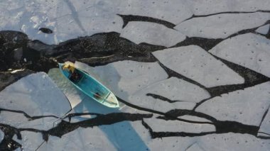 Beyehir Lake and its frozen state, Konya, Turkey