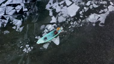 Beyehir Lake and its frozen state, Konya, Turkey