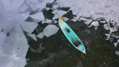 Beysehir Lake and its frozen state, Konya, Turkey