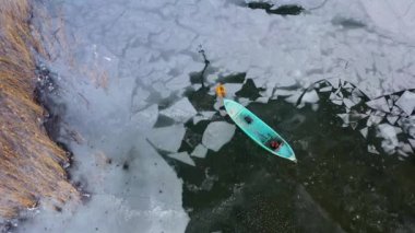 Beysehir Lake and its frozen state, Konya, Turkey