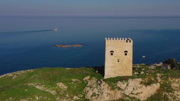 Drone Shooting Sile Castle Its Surroundings Sile Istanbul Turkey — Αρχείο Βίντεο