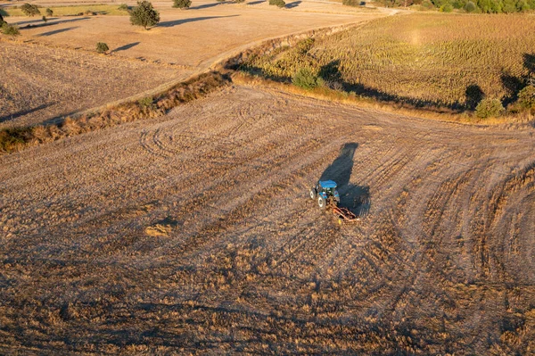 Tractores Trabajan Para Los Cultivos Los Campos — Foto de Stock