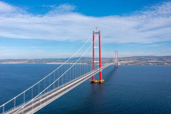Két Kontinenst Összekötő Híd 1915 Canakkale Híd Dardanelles Híd Canakkale — Stock Fotó