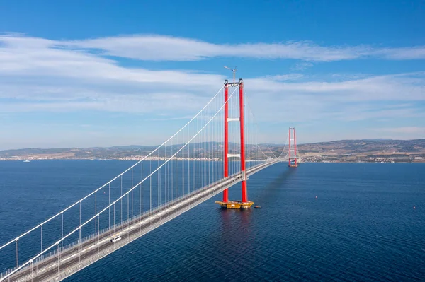 Két Kontinenst Összekötő Híd 1915 Canakkale Híd Dardanelles Híd Canakkale — Stock Fotó