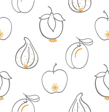 Elma, kayısı, incir ve hurma ile meyvesiz desen.