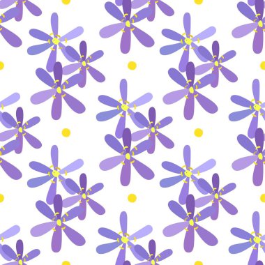 Violet sade çiçekler. Çiçeksiz desen