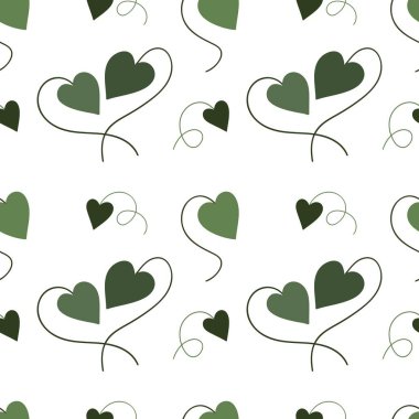 Taze yeşil yapraklar. Çiçeksiz desen.